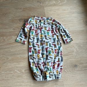 Mud pie cowboy boots baby gown